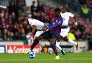 Baptism of fire: Walker-Peters lost possession and was outmuscled in the build-up to Dembele's goal